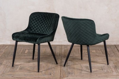 green velvet chairs