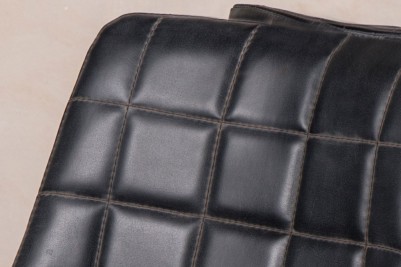 black faux leather dining chairs