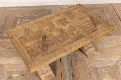 double pedestal coffee table