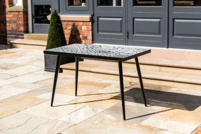Ceramic Top Table With Metal Legs