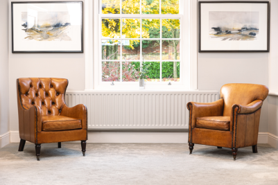 Hereford Leather Chesterfield Armchair