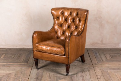 leather Chesterfield armchair