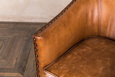 leather tub chair