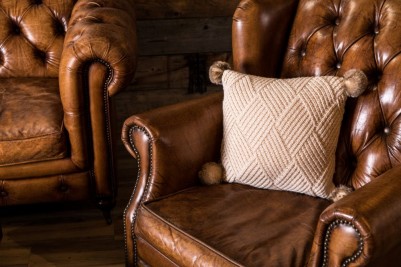 vintage leather armchair