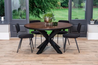 Cotswold Boucle Dining Chair Black Group 