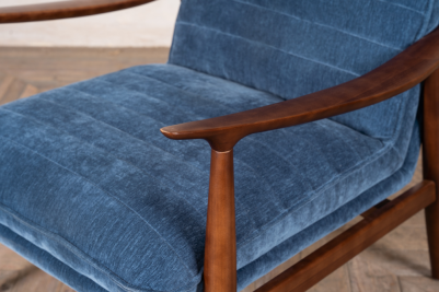 blue denim chair