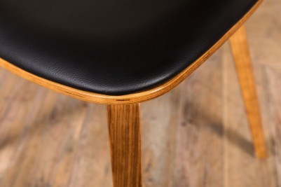retro modern black dining chair