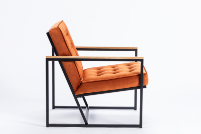 dark orange armchair