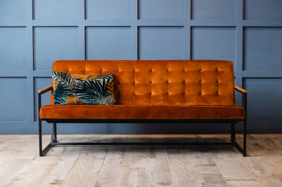 orange-velvet-sofa-button-back