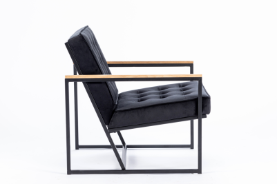 mid century black armchair