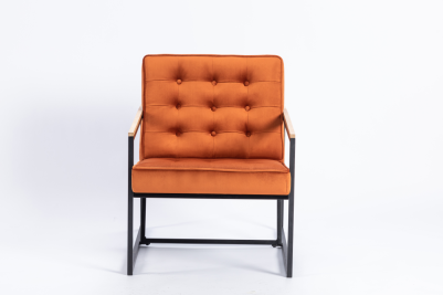 orange-velvet-armchair