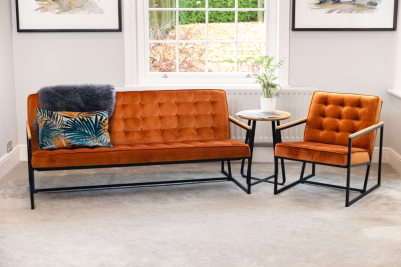 denver-orange-armchair-and-sofa