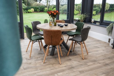 Dorset Round Dining Table - Grey Frame