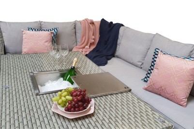 Drakeford Outdoor Corner Dining Sofa with Lift Up Table