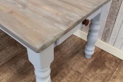 rustic white wash pine table