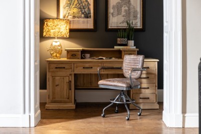 Exeter Leather Vintage Style Office Chair