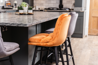 orange bar stool