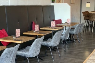 Photo Credit: The Giddy & White Goose - faux suede dining restaurant chair
