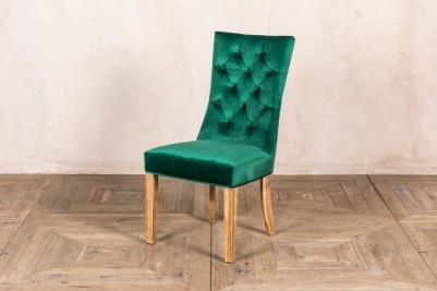 dark green velvet dining chair