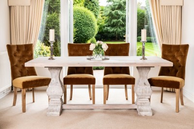 dining table large pine mustard chairs