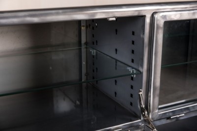 gunmetal glass cabinet