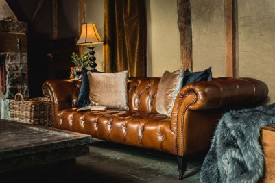 Hathaway Leather Chesterfield Sofa