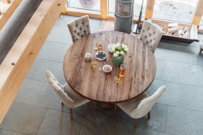 weathered oak table