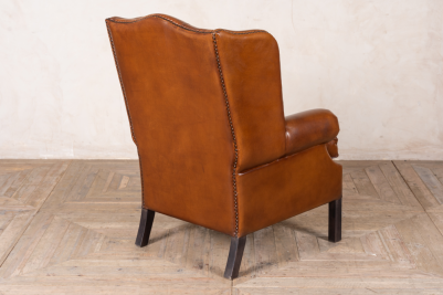 back of leather armchair