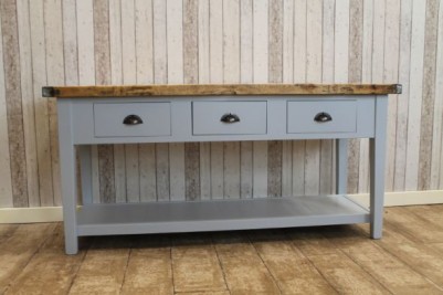 industrial sideboard with painted base