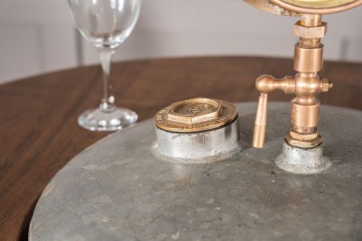 Industrial Riveted Water Tank Table