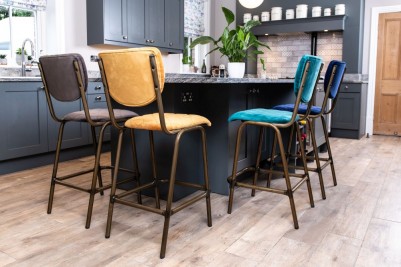 contemporary soft velvet breakfast bar stools