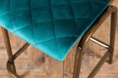 green blue velvet bar stool