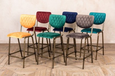 isobella contemporary velvet bar stools