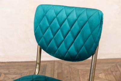 turquoise velvet bar stool