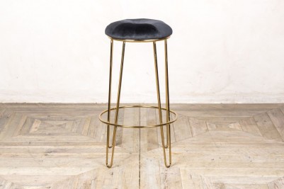 ivy black velvet bar stool