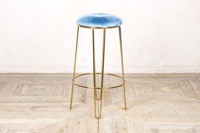 ocean teal gold legged bar stool