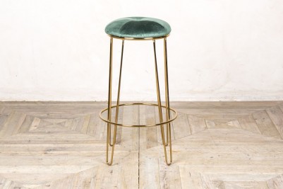 pine green velvet bar stool