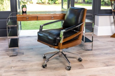 jackson-black-leather-hardwood-chair
