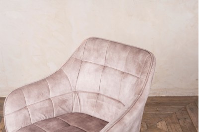 velvet sandstone button back dining chair