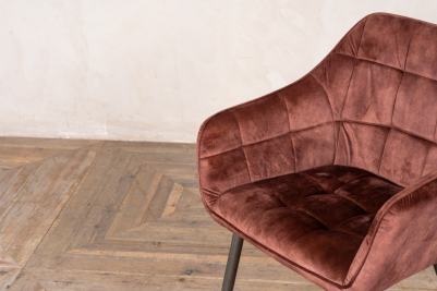 brown velvet dining chair