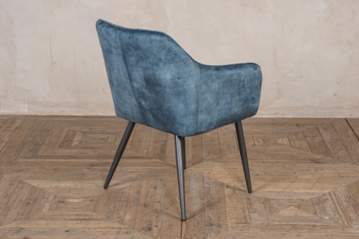 denim blue velvet chair