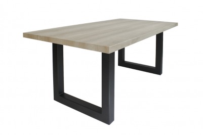 Kent Industrial Style Dining Table BLACK LEGS