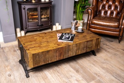 large butchers block style coffee table