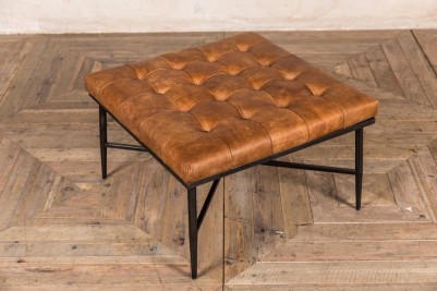 large leather footstool
