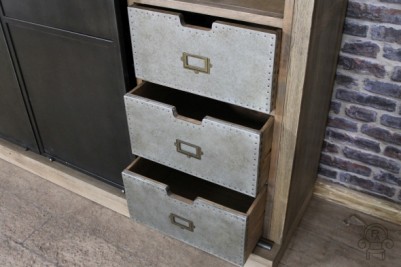 zinc wrapped drawers