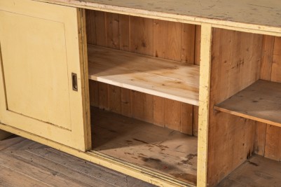 Large Pine Kitchen Cupboard with Sliding Doors