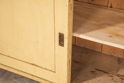 Large Yellow Cupboard with Sliding Doors