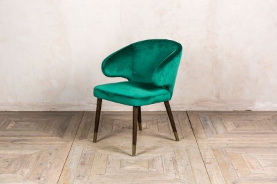 green velvet dining chairs