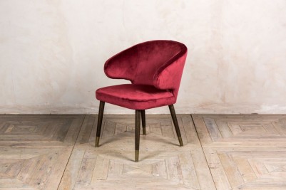 red velvet dining chairs