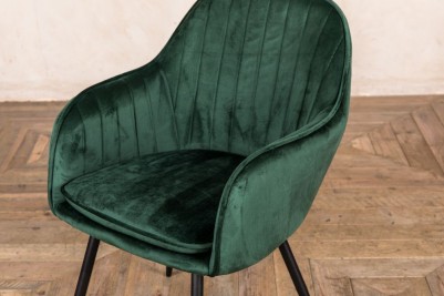 emerald green velvet dining chair